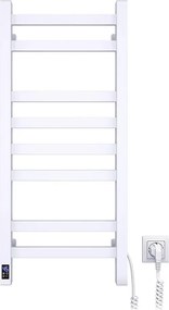 Електрически отопляем кърподържач с термостат AVANGARD 105W 80x36 cm бял дясен