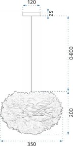 Пендел с пера Gray APP334-3CP