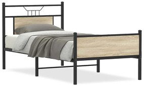 4106973 vidaXL Рамка за легло без матрак сонома дъб 90x200 см инженерно дърво