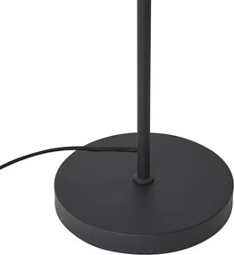 Модерна подова лампа черна с димно стъкло 3 светлини - Gianni