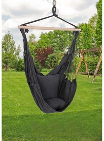 Черен подплатен висящ градински стол Tobago – Garden Pleasure