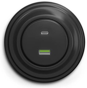 Kliklap - Ретро USB порт A+C с рамка в антрацит