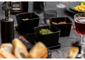 Черни матови керамични купички за сервиране в комплект от 3 броя Snack &amp; Dip - Wenko