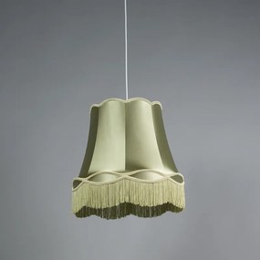 Комплект от 4 ретро висящи лампи зелени 45 см - Granny