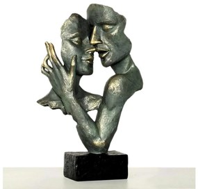 Настолна декорация 31,5x9,5x19 см, смола/патина