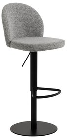 Черен/сив бар стол с регулируема височина (височина на седалката 55 cm) Patricia – Actona