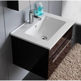 Конзолен PVC шкаф ICP 6147 BLACK 1/2 с умивалник,  61x48.5x46.5см