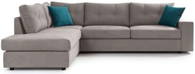 Ъглов диван Hanson-Gray Light-Left