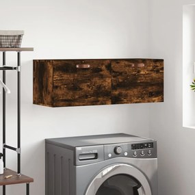 830113 vidaXL Стенен шкаф, опушен дъб, 100x36,5x35 см, инженерно дърво