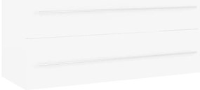 804719 vidaXL Долен шкаф за мивка, бял, 100x38,5x48 см, инженерно дърво
