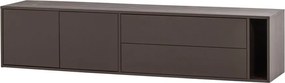 Тъмнокафява маса за телевизор от масивен бор 200x45x44 cm Settle Down – vtwonen