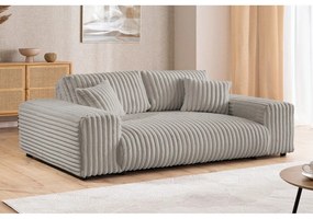 Светлосив диван от рипсено кадифе 213 cm Justin – Ropez
