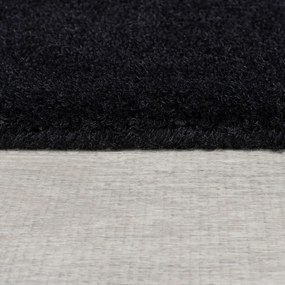 Черно-сив ръчно изработен вълнен килим 200x290 cm Collage Monochrome – Flair Rugs