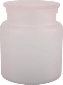 Светлорозов стъклен органайзер за баня за памучни тампони Yoko – Spirella