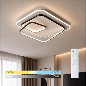 BRILAGI - LED димируемо таванно осветително тяло FLARE LED/81W/230V 50x50 cm бял/черен + ДУ