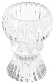 Нисък свещник от прозрачно стъкло - Rex London