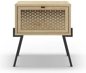 Нощно шкафче в дъбов декор в естествен цвят Ecrin - Marckeric