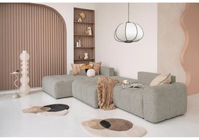 Светлокафяв разтегателен модулен ъглов диван с място за съхранение (ляв ъгъл) Lulu – Miuform