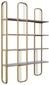 Стелаж от декор от бор в златист цвят 125x180 cm Sierra – Kalune Design