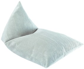 Детски пуф от рипсено кадифе в цвят мента Big Lounger – Wigiwama