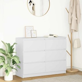 3328498 vidaXL Сайдборд, бял, 100x35x76 см, инженерно дърво