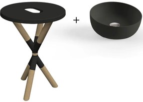 Комплект за баня Cross Scarabeo-Diameter 33 cm.-Black