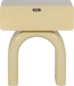 Светложълто гланцово нощно шкафче Zorel – WOOOD