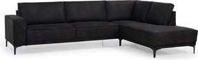 Тъмносив ъглов диван от изкуствена кожа (десен ъгъл) Copenhagen - Scandic