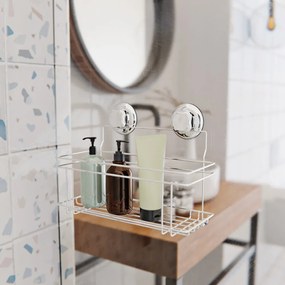 Самоносеща метална етажерка за баня в сребристо Bestlock Bath - Compactor