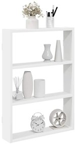860049 vidaXL стенна етажерка бяла 43x9x60 cm от конструирана дървесина
