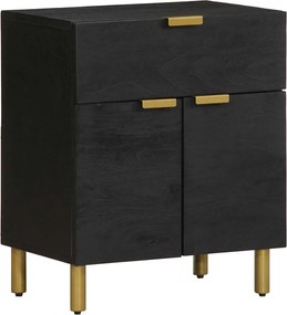 4017659 vidaXL Нощно шкафче, черно, 50x33x60 см, инженерно дърво