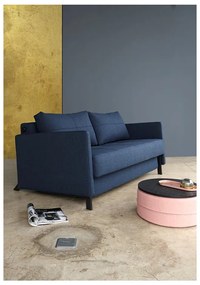 Тъмносин разтегателен диван Cuber с подлакътници Mixed Dance Blue, 100 x 174 cm Cubed - Innovation