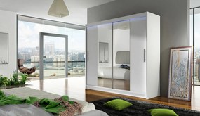 Гардероб London II плъзгане-White