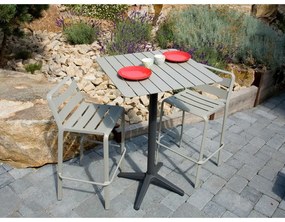 Сиви метални градински столове в комплект от 2 бр. Spring – Ezeis