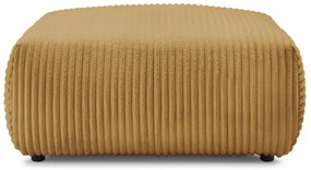Табуретка от рипсено кадифе в цвят горчица Lucien – Bobochic Paris