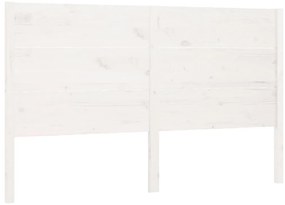 818721 vidaXL Табла за спалня, бяла, 146x4x100 см, бор масив