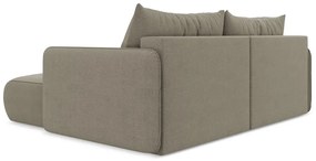 Бежов разтегателен ъглов диван с място за съхранение (десен ъгъл) Nanea – Makamii