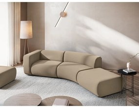 Бежов кадифен шезлонг (десен ъгъл) Ekahi – Makamii