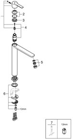 Кран за тоалетна Grohe Lineare New XL Maca-Glossy silver