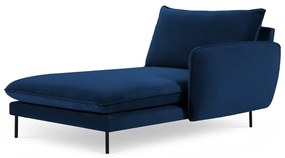 Синьо кадифено кресло за отдих (десен ъгъл) Vienna - Cosmopolitan Design