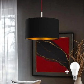 Eglo - LED  Полилей на кабел TUNJA 1xE27/60W/230V черен