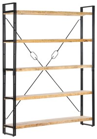 286580 vidaXL Библиотека с 5 рафта, 140x30x180 см, манго масив