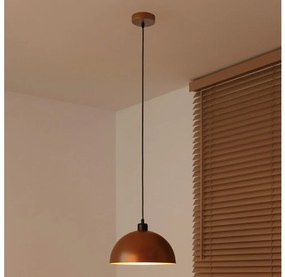 Duolla - Полилей на кабел IRONLINE 1xE27/15W/230V Ø 27 см меден/черен