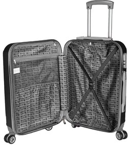 Черен куфар с размери 65 x 39 x 24 cm - 56l