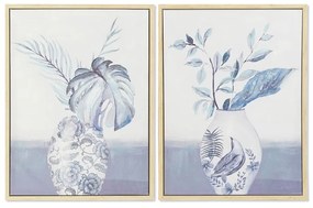 Картина DKD Home Decor Пластно Ваза (2 pcs) (60 x 4 x 80 cm)