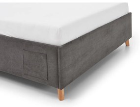 Антрацитно тапицирано детско легло 90x200 cm с място за съхранение с включена подматрачна рамка Cool – Meise Möbel