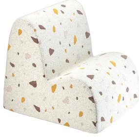 Бял детски стол от букле и шенил Terrazzo Cloud – Wigiwama