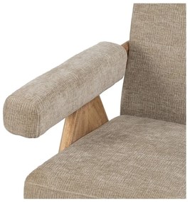 Бежово шенилово кресло Rest – Ixia