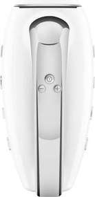 Ръчен миксер SMEG 50's Style HMF01WHEU, 250W, 9 скорости, Турбо, Скрит LED дисплей, Таймер, Аксесоари, Бял