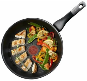 Тиган Tefal G2550672, 28 см, Thermo-Spot, Незалепващо титаниево покритие X6, Индукция, Черен